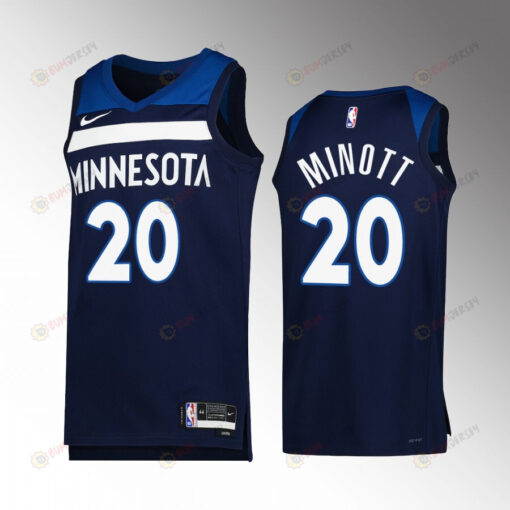 Minnesota Timberwolves Josh Minott 20 2022-23 Icon Edition Navy Jersey Swingman