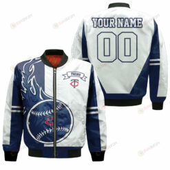 Minnesota Twins 3D Customized Name Pattern Bomber Jacket