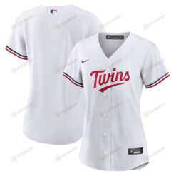 Minnesota Twins Team Logo Home Women Jersey - White