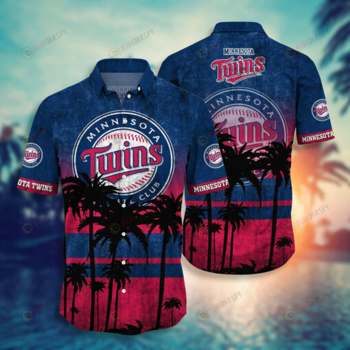 Minnesota Twins Tropical Coconut Tree ??3D Printed Hawaiian Shirt