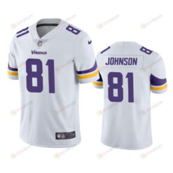 Minnesota Vikings Bisi Johnson 81 White Vapor Limited Jersey