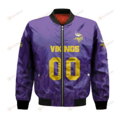 Minnesota Vikings Bomber Jacket 3D Printed Team Logo Custom Text And Number