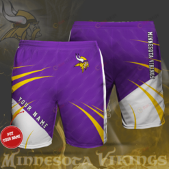 Minnesota Vikings Custom Name Hawaiian Shorts Summer Shorts Men Shorts - Print Shorts