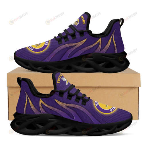 Minnesota Vikings Custom Name Logo Pattern 3D Max Soul Sneaker Shoes