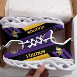 Minnesota Vikings Logo Pattern 3D Max Soul Sneaker Shoes