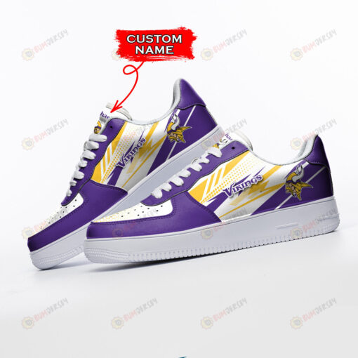 Minnesota Vikings Logo Pattern Custom Name Air Force 1 Printed