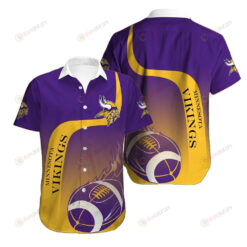 Minnesota Vikings Logo Purple FireBall Short Sleeve ??3D Printed Hawaiian Shirt