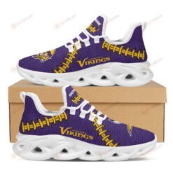 Minnesota Vikings Logo Seam Pattern Custom Name 3D Max Soul Sneaker Shoes