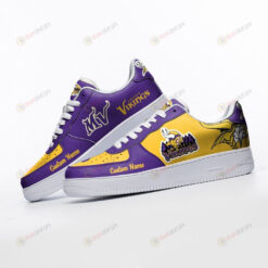 Minnesota Vikings Mascot Logo Pattern Custom Name Air Force 1 Printed