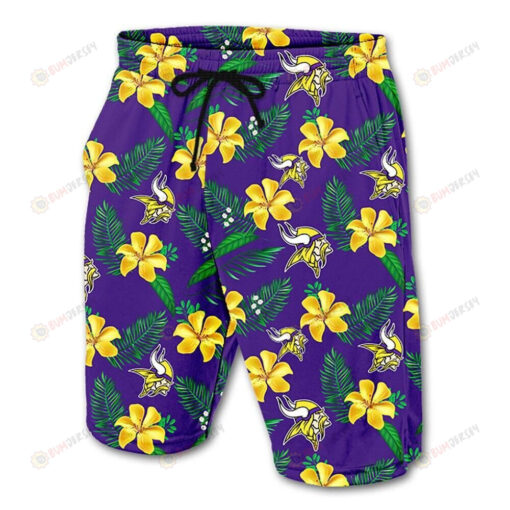 Minnesota Vikings Shorts Floral Hawaiian Shorts Summer Shorts Men Shorts - Print Shorts