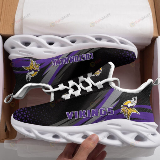 Minnesota Vikings Triangle Custom Name 3D Max Soul Sneaker Shoes