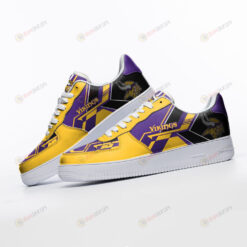 Minnesota Vikings Yellow Purple Logo Pattern Air Force 1 Printed