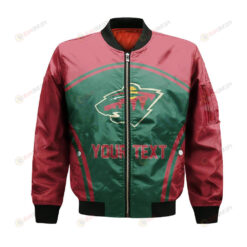 Minnesota Wild Bomber Jacket 3D Printed Custom Text And Number Curve Style Sport