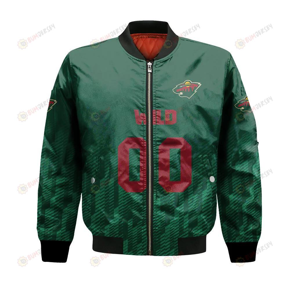 Minnesota Wild Bomber Jacket 3D Printed Team Logo Custom Text And Number