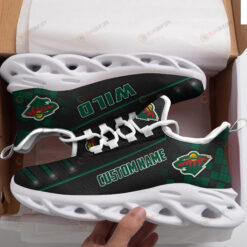 Minnesota Wild Custom Name Logo Pattern 3D Max Soul Sneaker Shoes