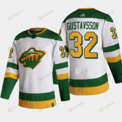 Minnesota Wild Filip Gustavsson 32 Reverse Retro White 2022 Jersey