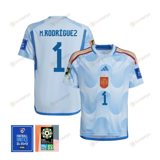 Misa Rodr?guez 1 Spain 1 Star FIFA Patch Women's National Team 2023-24 World Cup Away Jersey