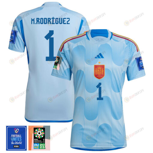 Misa Rodr?guez 1 Spain 1 Star FIFA Patch Women's National Team 2023-24 World Cup Away WOMEN Jersey