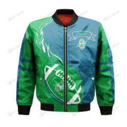 Mississauga Eagles FC Bomber Jacket 3D Printed Flame Ball Pattern