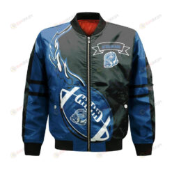 Mississauga Steelheads Bomber Jacket 3D Printed Flame Ball Pattern