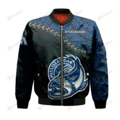 Mississauga Steelheads Bomber Jacket 3D Printed Grunge Polynesian Tattoo