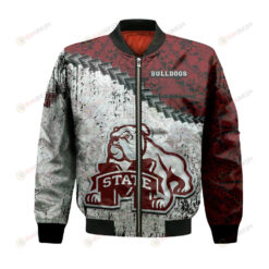 Mississippi State Bulldogs Bomber Jacket 3D Printed Grunge Polynesian Tattoo