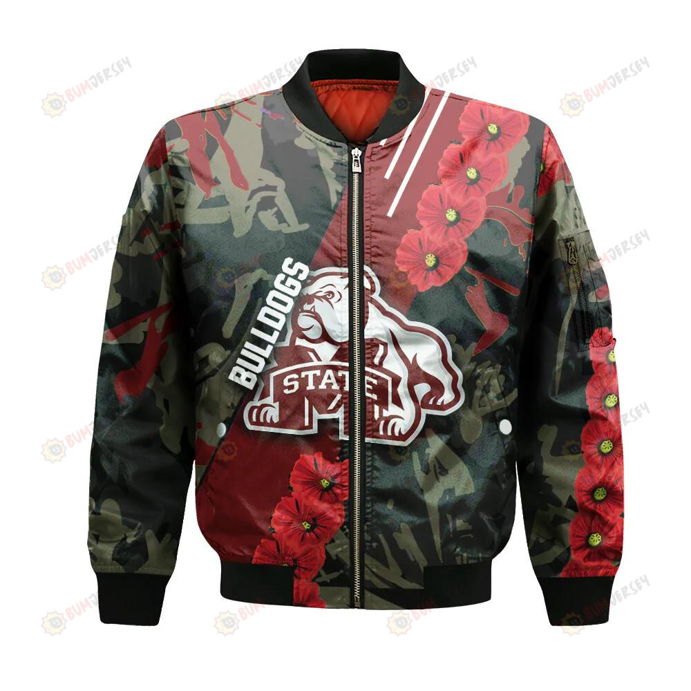 Mississippi State Bulldogs Bomber Jacket 3D Printed Sport Style Keep Go on