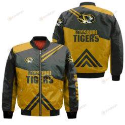 Missouri Tigers Football Bomber Jacket 3D Printed - Stripes Cross Shoulders