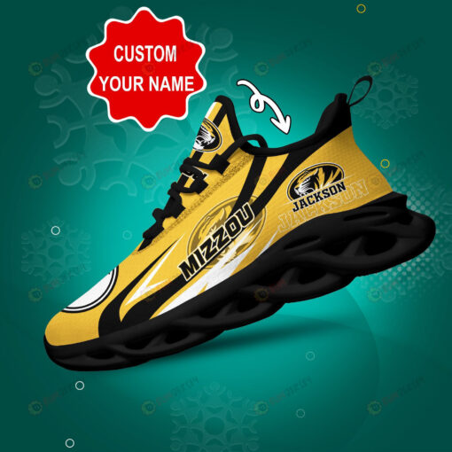 Missouri Tigers Logo Line Pattern Custom Name 3D Max Soul Sneaker Shoes