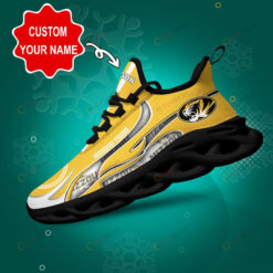 Missouri Tigers Logo Pattern Custom Name 3D Max Soul Sneaker Shoes