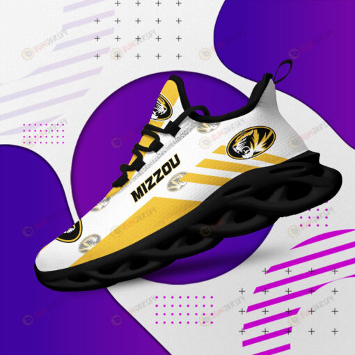 Missouri Tigers Logo Yellow Stripe Pattern 3D Max Soul Sneaker Shoes