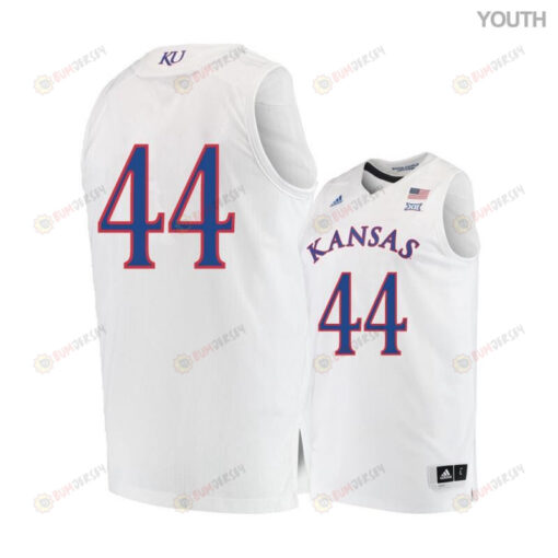 Mitch Lightfoot 44 Kansas Jayhawks Basketball Youth Jersey - White