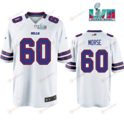Mitch Morse 60 Buffalo Bills Super Bowl LVII Away Player Men Jersey - White Jersey