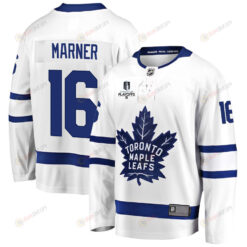Mitchell Marner 16 Toronto Maple Leafs Stanley Cup 2023 Playoffs Patch Away Breakaway Men Jersey - White