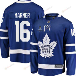 Mitchell Marner 16 Toronto Maple Leafs Stanley Cup 2023 Playoffs Patch Home Breakaway Men Jersey - Blue