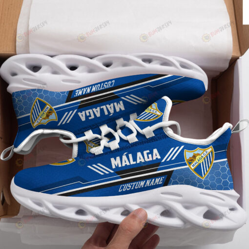 M?laga Logo Custom Name Pattern 3D Max Soul Sneaker Shoes