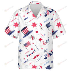 Modern Symbols Of Independence Day Illustration Hawaiian Shirt