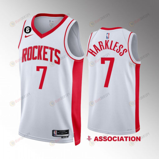 Moe Harkless 7 Houston Rockets White Men Jersey 2022-23 Association Edition Swingman