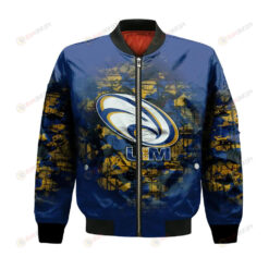 Moncton Aigles Bleus Bomber Jacket 3D Printed Camouflage Vintage