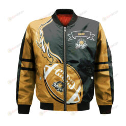 Moncton Magic Bomber Jacket 3D Printed Flame Ball Pattern