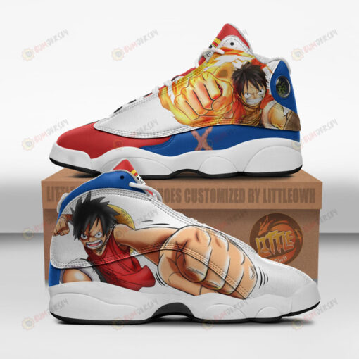 Monkey D Luffy Shoes One Piece Anime Air Jordan 13 Shoes Sneakers