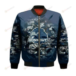 Monmouth Hawks Bomber Jacket 3D Printed Camouflage Vintage