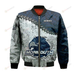 Monmouth Hawks Bomber Jacket 3D Printed Grunge Polynesian Tattoo