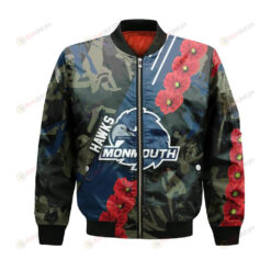 Monmouth Hawks Bomber Jacket 3D Printed Sport Style Keep Go on