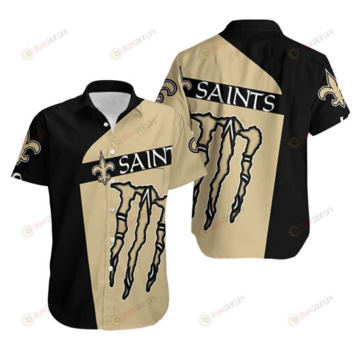 Monster Energy New Orleans Saints ??3D Printed Hawaiian Shirt