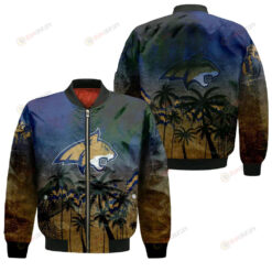 Montana State Bobcats Bomber Jacket 3D Printed Coconut Tree Tropical Grunge
