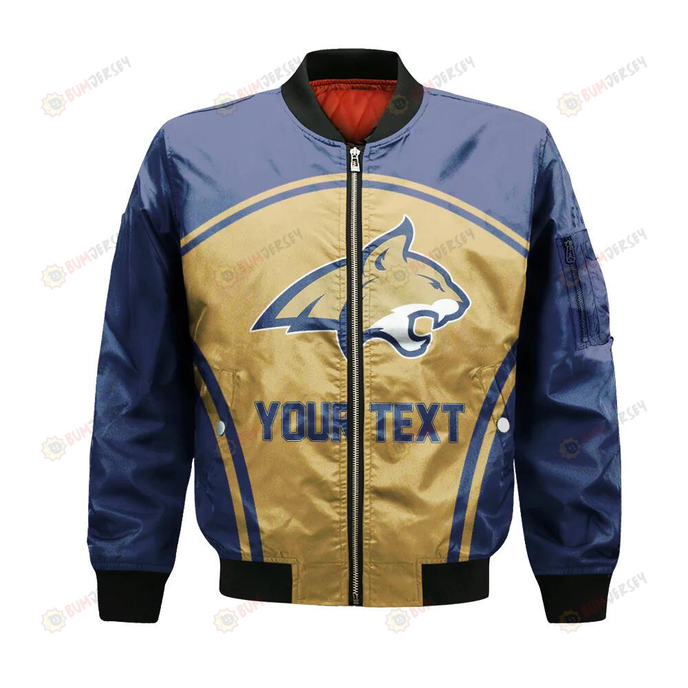 Montana State Bobcats Bomber Jacket 3D Printed Custom Text And Number Curve Style Sport