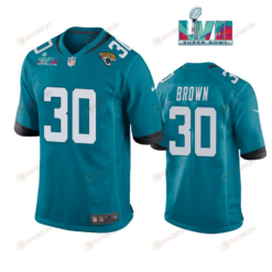 Montaric Brown 30 Jacksonville Jaguars Super Bowl LVII Super Bowl LVII Teal Men's Jersey