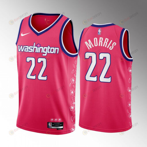 Monte Morris 22 2022-23 Washington Wizards Pink Cherry Blossom City Jersey Limited Edition