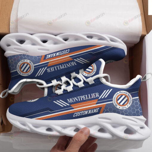 Montpellier Logo Custom Name Pattern 3D Max Soul Sneaker Shoes